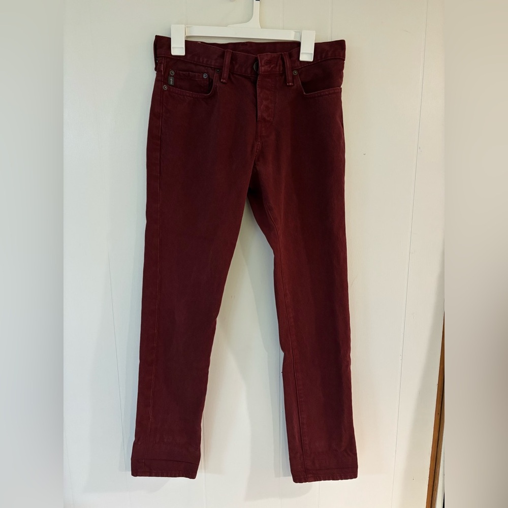 Abercrombie & Fitch Men's Burgundy Jeans